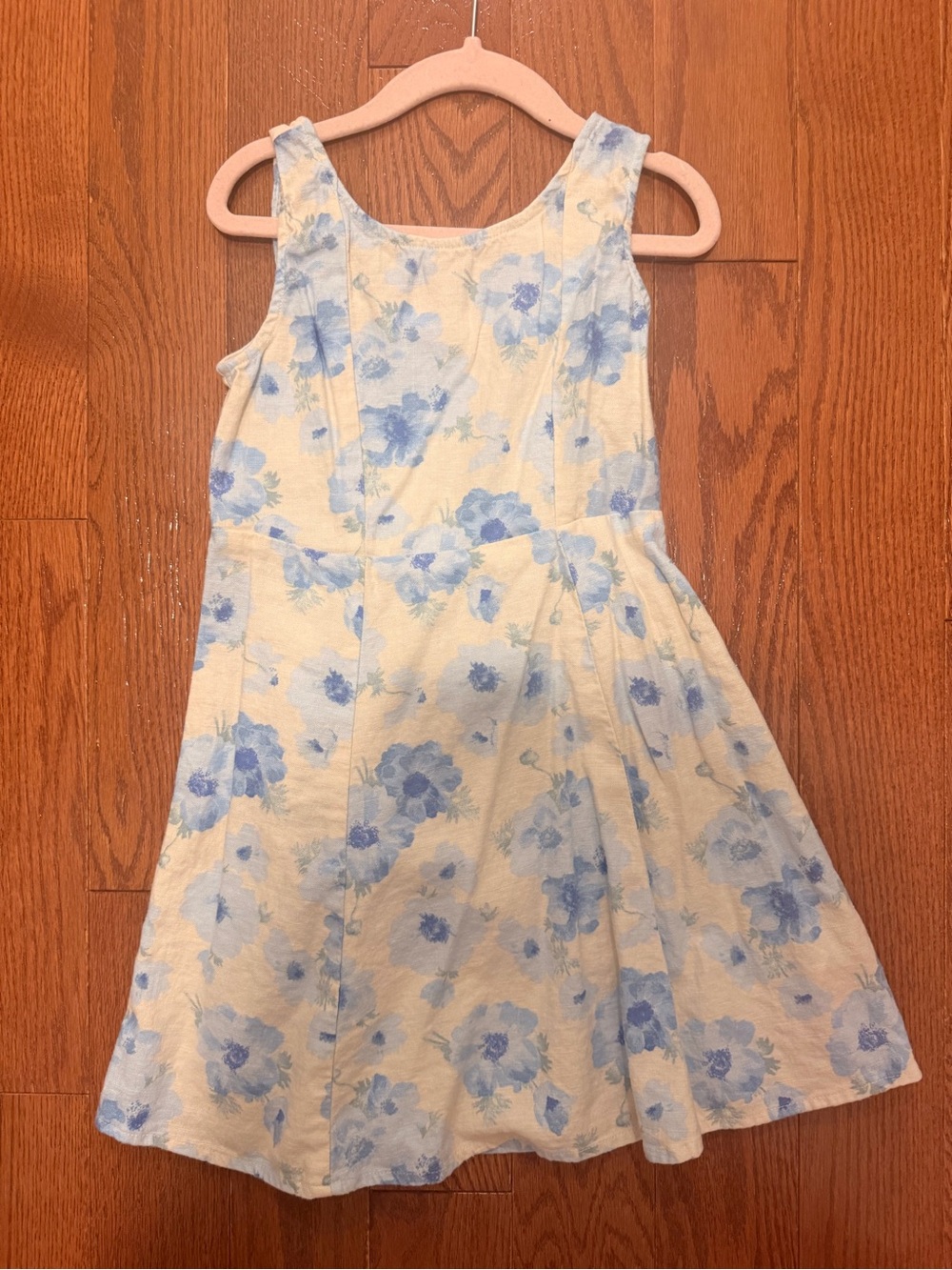 GAP Cream Dress with Blue Floral Print